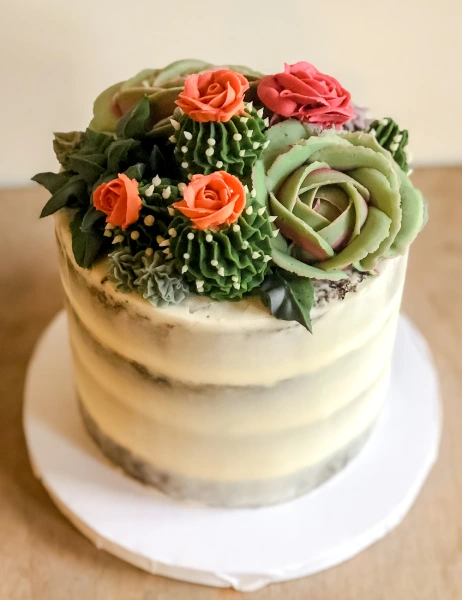 Half Sheet Ocean Breeze Flower Garden Cake – Country Cakes & Bakes